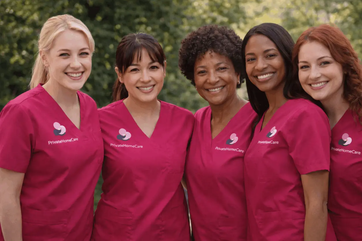 Care staff supporting clients at home in Kent